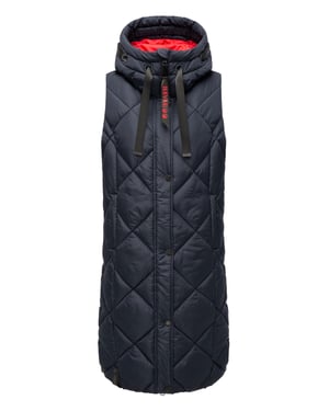 Navahoo Damen Steppweste Schnuckel – Lang & Stylisch mit Kapuze
