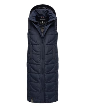 Navahoo Damen Steppweste Brezelchen – Lang & Stylisch Warm