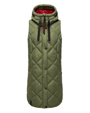 Navahoo Damen Steppweste Schnuckel – Lang & Stylisch mit Kapuze