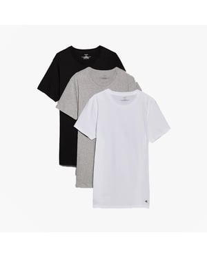 Calvin Klein 100% Baumwolle 3er-Pack Herren T-Shirts Schwarz/Graugefleckt/Weiß