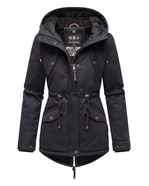 Marikoo Damen Winterjacke Manolya mit Teddyfellfutter & Baumwoll-Obermaterial