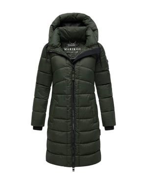 Marikoo Damen Wintermantel Kaltnäschen mit abnehmbarer Kapuze
