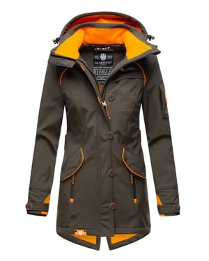 Marikoo Damen Softshelljacke – Soulinaa, wasserdicht mit abnehmbarer Kapuze