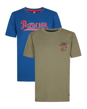 Petrol Industries - 2er-Pack T-Shirts mit Logo Yazoo Jungen -