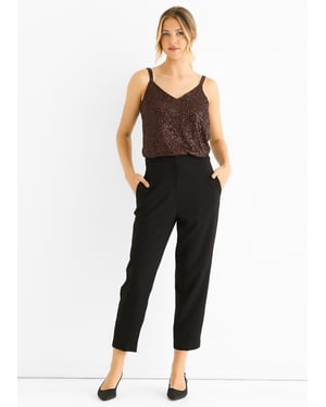 Schwarze Knöchelgrazer Zigarettenschneiderei-Hose