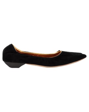 Lanvin Spitzenschuhe aus schwarzem Wildleder