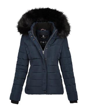 Navahoo Damen Winterjacke Miamor – Warm Gefüttert Mit Abnehmbarer Kapuze & Kunstfellkragen