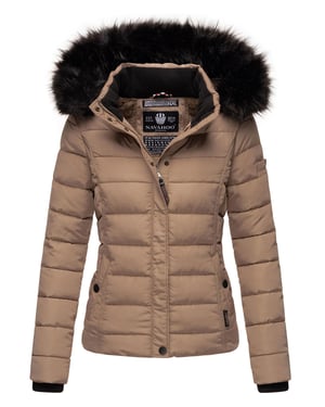 Navahoo Damen Winterjacke Miamor – Warm Gefüttert Mit Abnehmbarer Kapuze & Kunstfellkragen