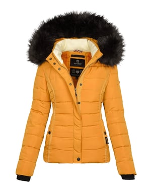 Navahoo Damen Winterjacke Miamor – Warm Gefüttert Mit Abnehmbarer Kapuze & Kunstfellkragen