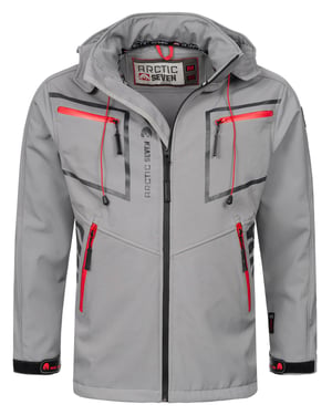 Arctic Seven Herren Softshell Jacke Hellgrau