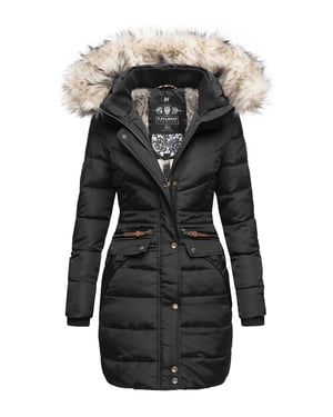 Navahoo Damen Winterjacke Paula – Extra Warm, Wasserabweisend & Mit Abnehmbarem Kunstfellkragen