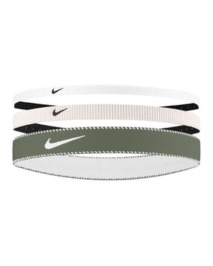 Nike - Stirnband, Flex, Klassisch (3er-Pack) (Hellrosa/Grau/Weiß)