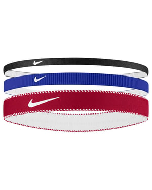 Nike - "Classic" Stirnband(3er-Pack) (Rot/Blau/Schwarz)