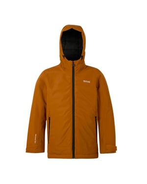 Regatta - "Frelton" Jacke, wasserfest für Kinder (Kürbis geschmack/Schwarz)