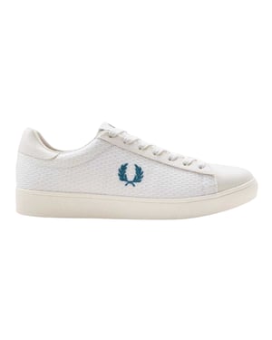 Fred Perry - "Laurel Wreath" Logo Sneaker für Herren, Leder (Weiß)
