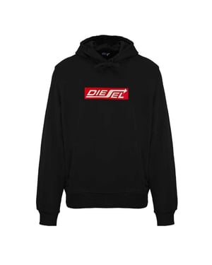 Diesel - Kapuzenpullover für Herren/Damen Unisex (Kaviar-Schwarz)