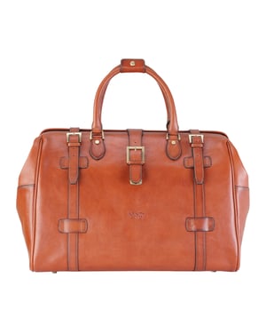 Reisetasche aus echtem Leder in Hellbraun, Vintage-Stil, für Reisen und Sport – Windsor