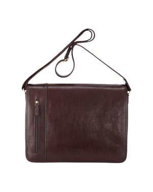 Braune Laptoptasche aus echtem Leder – Astor