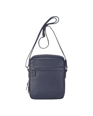 Echtes Leder Navy Vintage Messenger Crossbody Reisetasche - Hawthrone