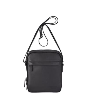 Echtes Leder Schwarz Vintage Messenger Crossbody Reisetasche - Hawthrone