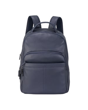 Echtleder Marineblau Vintage Rucksack Laptoptasche Reiserucksack - Capri