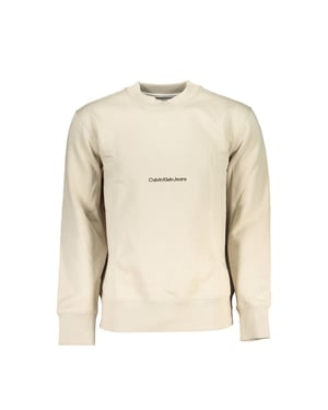Calvin Klein Crewneck-Sweatshirt mit minimalistischem Logo - Nude