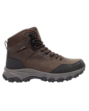 Trespass Herren Stride Leder Wanderstiefel (Dunkelbraun)