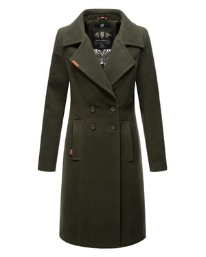 Navahoo Damen Trenchcoat Wooly – Premium Wintermantel mit Eleganter Passform