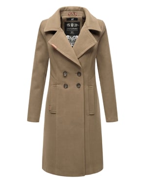 Navahoo Damen Trenchcoat Wooly – Premium Wintermantel mit Eleganter Passform