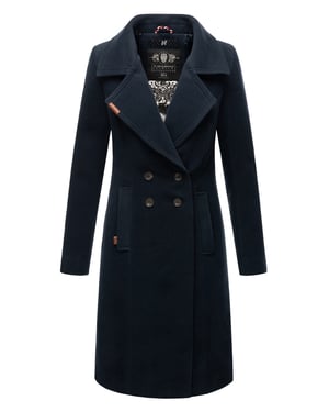 Navahoo Damen Trenchcoat Wooly – Premium Wintermantel mit Eleganter Passform