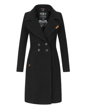 Navahoo Damen Trenchcoat Wooly – Premium Wintermantel mit Eleganter Passform