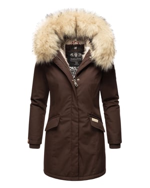 Navahoo Damen Winter Parka Cristal – Premium Kollektion mit Abnehmbarem Kunstfellkragen