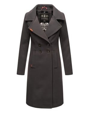 Navahoo Damen Trenchcoat Wooly – Premium Wintermantel mit Eleganter Passform