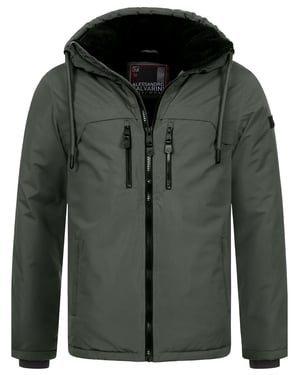 Alessandro Salvarini Herren Winterjacke AS-332 mit Teddyfell & Kapuze