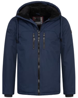 Alessandro Salvarini Herren Winterjacke AS-332 mit Teddyfell & Kapuze