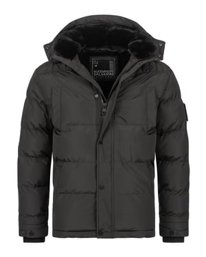Alessandro Salvarini Herren Winterjacke AS-326 mit Teddyfell & abnehmbarer Kapuze