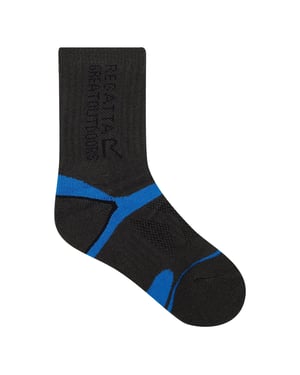 Regatta - "Blister Protect II" Socken für Kinder (Dunkelgrau/Schnorchel-Blau)