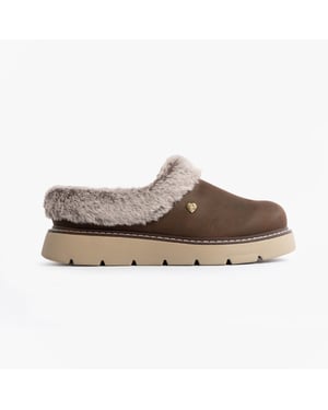 Skechers Keepsakes Lite - Cozy Blend Damen Hausschuhe Schokolade