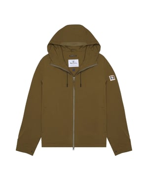 Aquascutum Active Stretch-windbreaker Mit Kapuze, Armeegrün