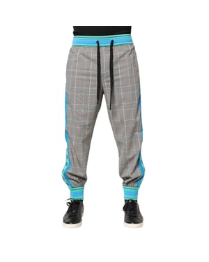 Kariertes Herrenhose mit Seitenstreifen