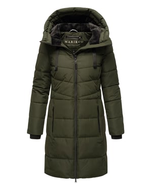 Marikoo Damen Winterjacke Natsukoo – warm, mit Teddyfell & Kapuze