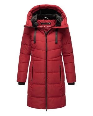 Marikoo Damen Winterjacke Natsukoo – warm, mit Teddyfell & Kapuze