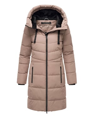 Marikoo Damen Winterjacke Natsukoo – warm, mit Teddyfell & Kapuze