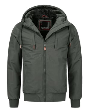 Alessandro Salvarini Herren Winterjacke AS-320 mit Teddyfell-Innenfutter & Kapuze – warm & stylisch