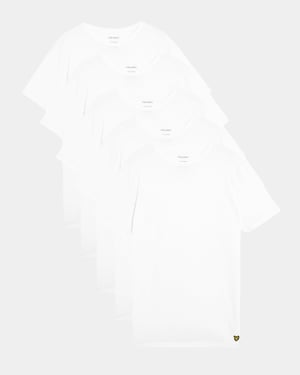 T-Shirt in Weiß (5er-Pack)