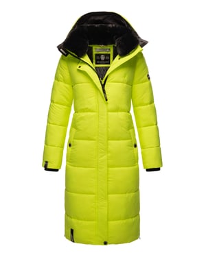Marikoo Damen Winterjacke – Lange Steppjacke mit abnehmbarer Kapuze