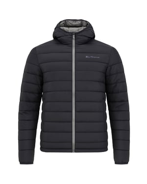Ben Sherman Signature Herren Schwarz Gepolsterte Jacke