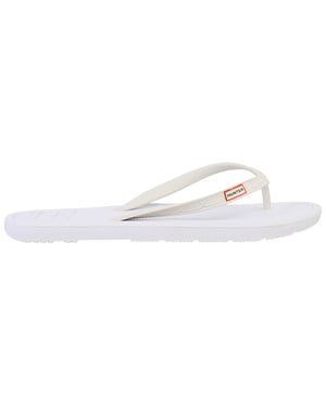 Hunter Logo Damen Flip-Flops in Weiß