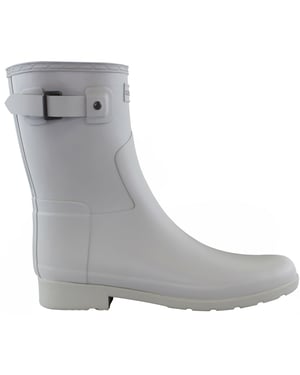 Hunter Verfeinerte Kurze Damen Gummistiefel in Grau