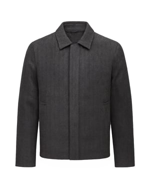 Lyle & Scott Fischgrat Herren Schwarz Wolljacke